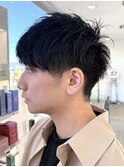甲府昭和町波巻きスパイラルパーマツイストパーマメンズマッシュ