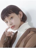 コンパクトボブ_調布レイヤー韓国ヘア顔周りブリーチなしカラー
