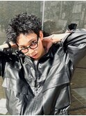 波巻きスパイラルパーマメンズマッシュツイストスパイラルパーマ