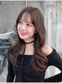 美髪韓国レイヤーイメチェン似合わせ小顔シースルーワイドバング