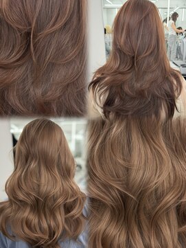 アマトウキョウスマートサロン(AMA TOKYO×Smart Salon) 韓国ヘア　2wayバング  レイヤーカット くびれヘア  顔周り