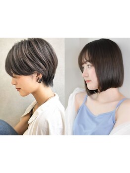 計算されたカットラインで、どこから見てもシルエット美人なショート・ボブ◇1番似合うスタイルをご提案