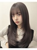 ココアベージュ/オリーブグレー/小顔/黒髪[立川/髪質改善]