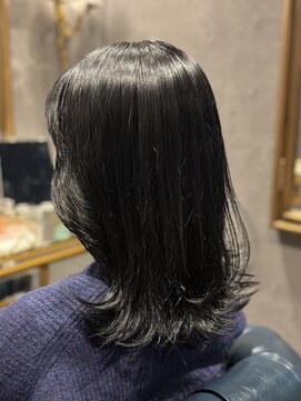 ブリーチなしブルーブラック