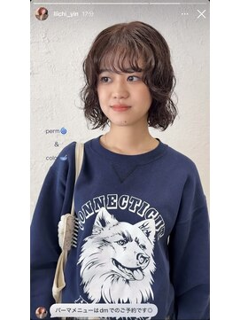 リイチ(LIICHI) くしゃっと可愛いゆるふわパーマボブ