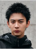 アクティブショートフェザーパーマルーズショートセンターパート