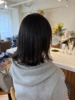 ラナ(LANA)&nbsp;ミディアム/外はね/縮毛矯正/マットグレー