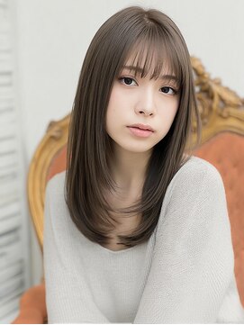 リュドール 名駅(Rue D'or) 顔周りレイヤー×艶感セミロング