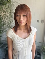 メグリ(meguri)&nbsp;ハイトーン　ミディアムレイヤー　オレンジベージュ