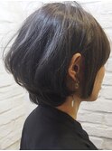 アッシュグレーショートボブ