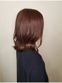 【Luccica】マッシュウルフベージュ_外ハネボブピンクブラウン