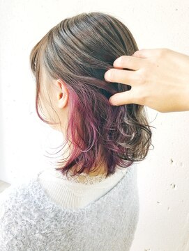 ヘアーワークス ヘルム 渋谷店(HAIR WORKS HELM) [HELM渋谷]インナーカラー×ピンク☆