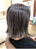小田急相模原で白髪ぼかしハイライト【プラチナアッシュ】