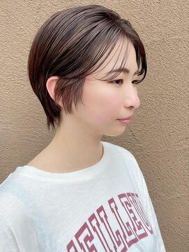 トップヘアー アヴェニュー 刈谷(TOPHAIR Avenue) 柔らかナチュラルブラウンカラーショート/前髪パーマ