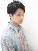 クセ毛風パーマ×ツーブロックショート