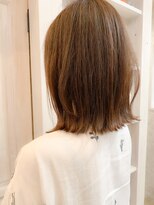 キャアリー(Caary)&nbsp;福山イルミナカラー人気caaryベージュ切りっぱなし外ハネボブ
