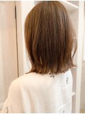 福山イルミナカラー人気caaryベージュ切りっぱなし外ハネボブ