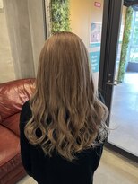 リエコー(RE'ECHO)&nbsp;プルエクステつけたままカラー/ミルクティーカラー