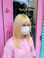 ピエスデシュブー(piece des cheveux) ブリーチダブルカラーとレイヤーカットで韓国ヘア