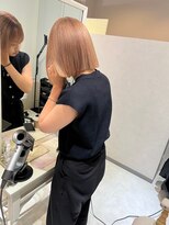 フランチェスカドット(francesca.)&nbsp;ハイトーンピンクベージュ×ボブ