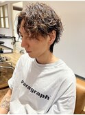 ウルフパーマ 波巻きスパイラルパーマ センターパート