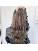 髪質改善カラー×ベージュカラー×大人女性ロングスタイル