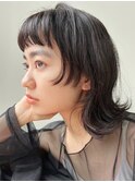オリーブベージュショートミニボブグレージュブリーチレイヤー