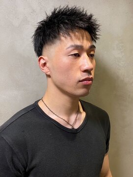 ディスイズバーバーサード(THIS IS BARBER 3rd) ツイストパーマ ツーブロック フェード スパイキーショート