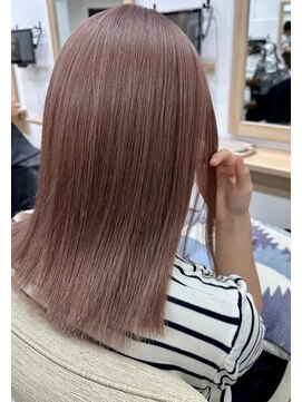 リノショアーズ 元町店(RINOSHORES) 透明感カラー★ダブルカラーブリーチピンクベージュ