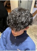 波巻きパーマ