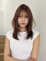 ヨーク(YOKE)&nbsp;ミディアムレイヤー韓国レイヤーオレンジベージュ暖色髪質改善