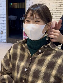 骨格に合わせて、顔周りの細部までこだわるカット！再現性の高いカットで美シルエット長続き◎