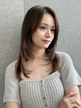 ロンド ロワール 門前仲町(Lond Loire) 似合わせカット大人ガーリー、着物ダークアッシュ門前仲町