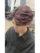 アンサ 阪急桂店(ANSA)&nbsp;メンズ/フェザーショート/ピンクベージュ/ブリーチ/韓国