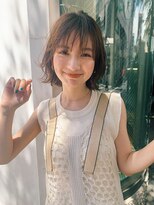 ゼンコー キチジョウジ シェール(ZENKO KICHIJOJI chere) 【ZENKO吉祥寺Chere】シアーベージュの外ハネウルフボブ