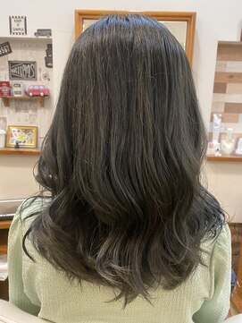 ルアージュ 調布店 カーキアッシュ×セミロング