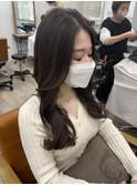 韓国レイヤー/くすみベージュ/艶髪