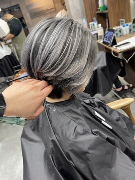 ラフ(LAFF) #バレイヤージュ#グレージュカラー#ボブウルフ#ココアベージュ