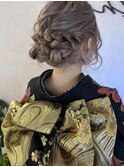 ヘアセット/振袖ヘア/着物ヘア/ふわふわシニヨン/シニヨンヘア
