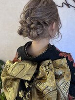 リンク(Link)&nbsp;ヘアセット/振袖ヘア/着物ヘア/ふわふわシニヨン/シニヨンヘア