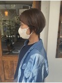 グレージュカラー!まとまるショートボブ!