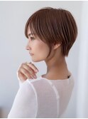 大人かわいい前髪セシルカットココアブラウンフリンジウェーブ