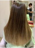 ブローいらずの乾かしただけでこのストレートオリジナル髪質改善