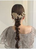ヘアアレンジ/お呼ばれヘア/編みおろし