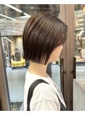 似合わせカット ボブヘア 縮毛矯正 ミニボブ 切りっぱなしボブ