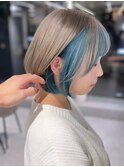 【似合わせブルーカラー】ホワイトブロンド/インナーカラー