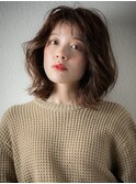 乾かすだけくびれヘア小顔ミディアムウルフカットu上尾30代40代