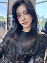 ミンクス 銀座店(MINX)&nbsp;【MINX】顔まわり似合わせカット＋暗めカラーロング_銀座