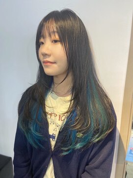 ネグリル 赤羽(Negril) レイヤーカット/ダブルカラー/顔まわりレイヤー/インナーカラー