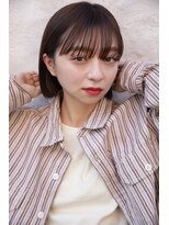 カライング(ing)&nbsp;大人可愛い20代30代40代黒髪前下がりひし形小顔ボブ丸みショート